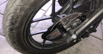 Motorrad Bremsscheibenschloss mit Alarm Test
